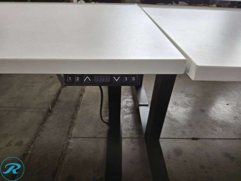 (2) ESI Triumph LX60 Electric Height-Adjustable Desk with 24″ Undermount Power Strip, 60×30 Inches - Roller Auctions