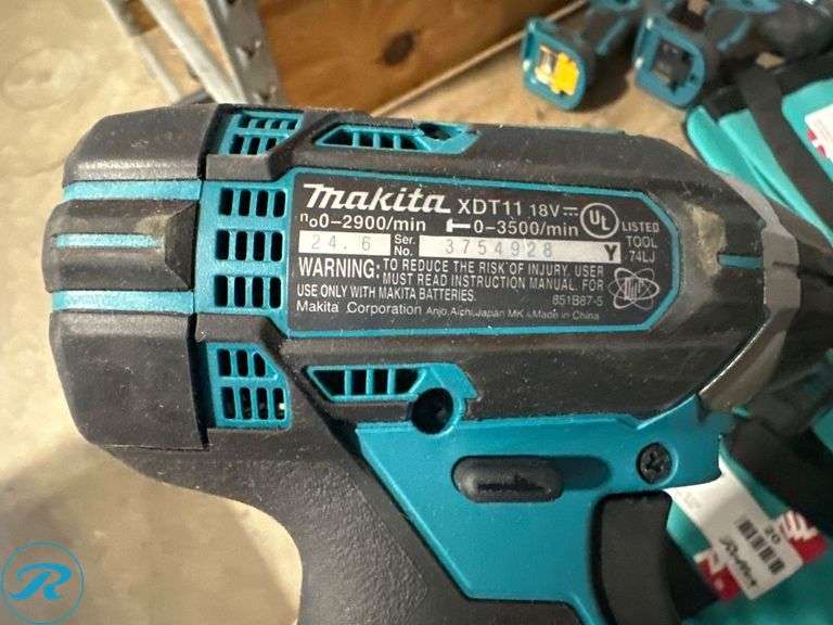 Makita XDT11 Impact Driver and XPH12 Drill with Bag, 18V - Roller Auctions