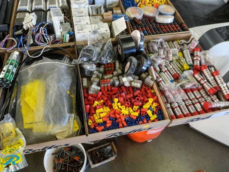 (10) Trays of Electrical Components and Supplies - Roller Auctions