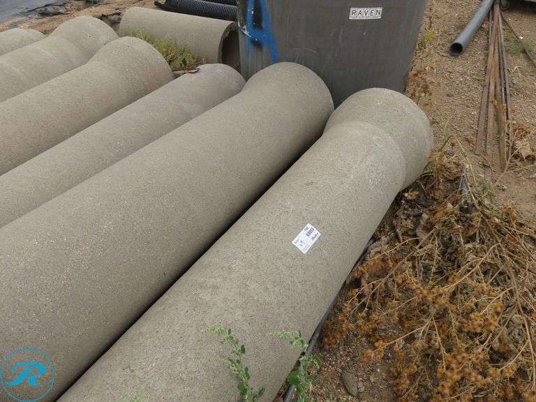 (9) Concrete Pipes, 8′ x 12″ - Roller Auctions