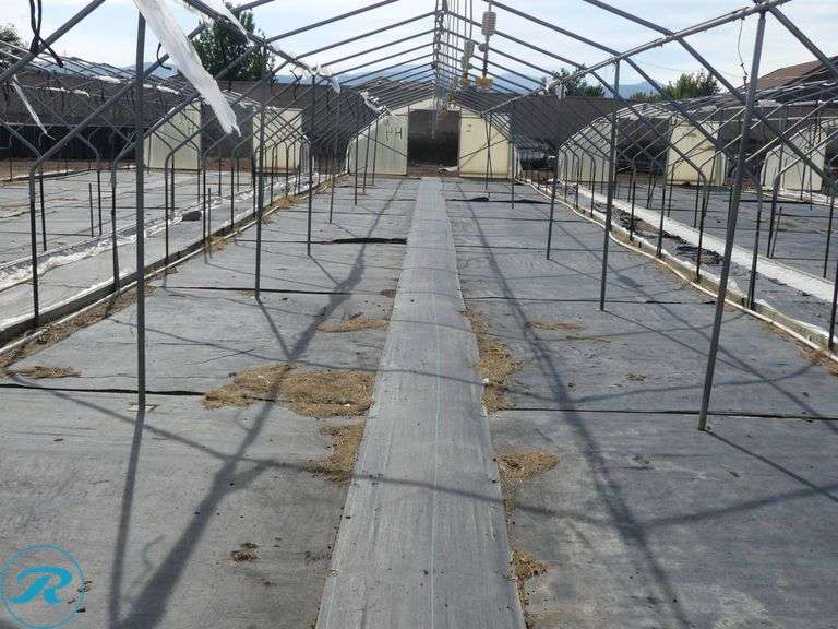 Tunnel Hoop House Frame, 90′ x 17′, With Front and Rear Doors, 60″ x 76″ - Roller Auctions