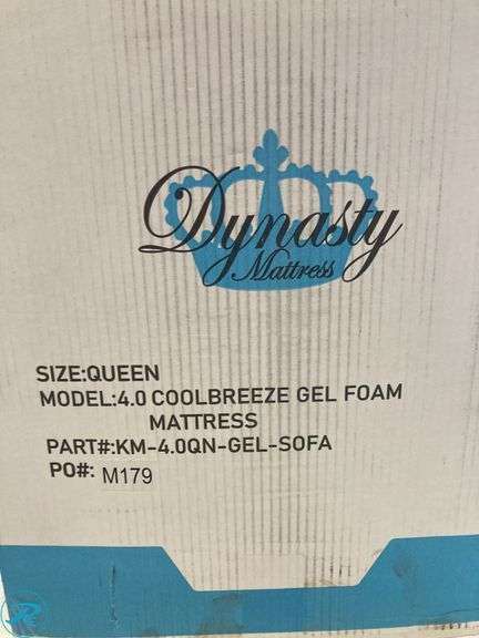 (1) Cool Breeze Gel Foam Mattress Queen - Roller Auctions