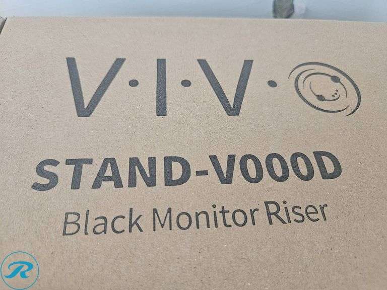 (2) VIVO STAND-V000D Black Monitor Risers in Original Packaging - Roller Auctions