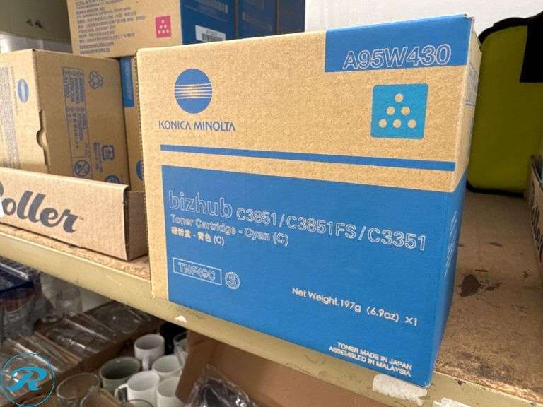 Konica Minolta Bizhub C3351/C3851FS/C3351 Cyan,magenta,black Toner Cartridges - Roller Auctions