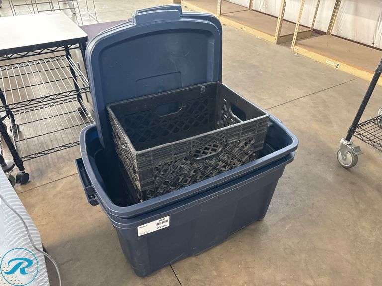 (2) Totes and (2) Milk Crates - Roller Auctions