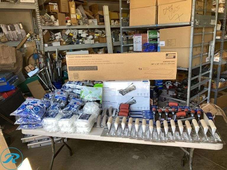 New- Assorted Tile Supply Kit (tile Cutter, spacers leveling system, trowels, Schluter System) - Roller Auctions