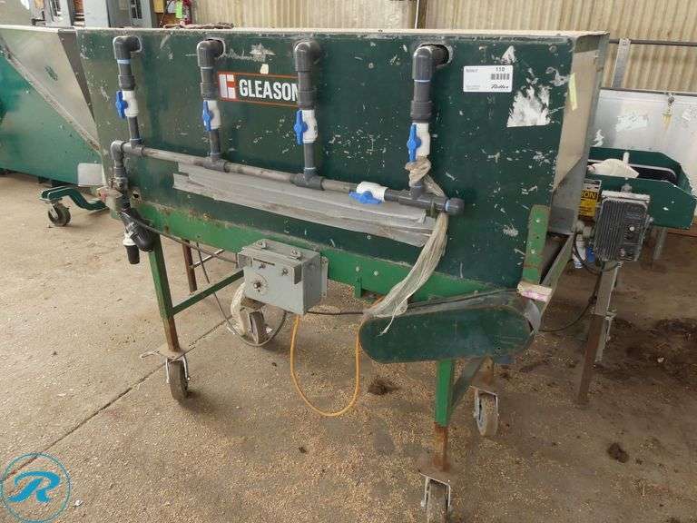 Gleason Water Tunnel, 66" x 28", 12" Belt, 110V - Roller Auctions