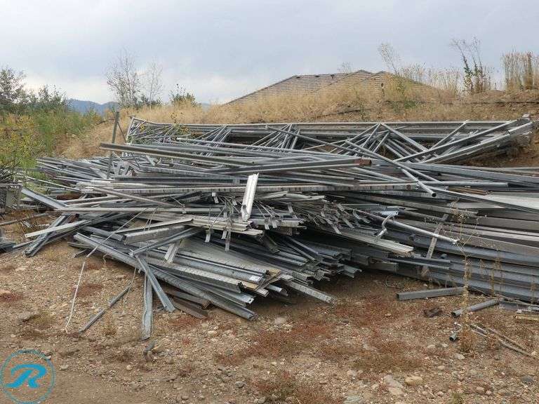 Large Selection of Greenhouse Metal Trusses, Supports, Rails and Accessories, Including Trusses to Build 100′ x 50′ Storage Building - Roller Auctions