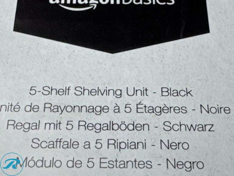 Amazon Basics 5-Shelf Shelving Unit – Black - Roller Auctions