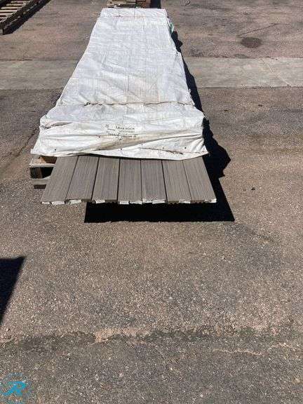 (31) New- (24) Trex Enhance natural 1" x 6" x 16ft Rocky Harbor square composite deckboard (7) Trex Enhance natural 1" x 6" x 20ft Rocky Harbor square composite deckboard - Roller Auctions