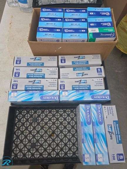 (2) Trays of Synthetic Disposable Gloves, Size Small - Roller Auctions