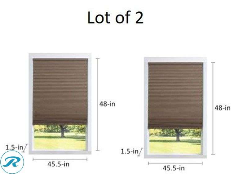 (4) New- (2) Allen & Roth 35.5 x 36" Linen Room Darkening Blackout Cordless Cellular Shades (2) Allen & Roth 45.5" x 48" Linen Room Darkening Blackout Cordless Cellular Shades - Roller Auctions