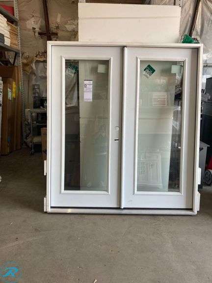 (1) New- Jeld-Wen 72" x 80" x 4 9/16" Jamb Primed Steel Left Hand InSwing French Patio Door with Low E Glass (Total of 1) - Roller Auctions