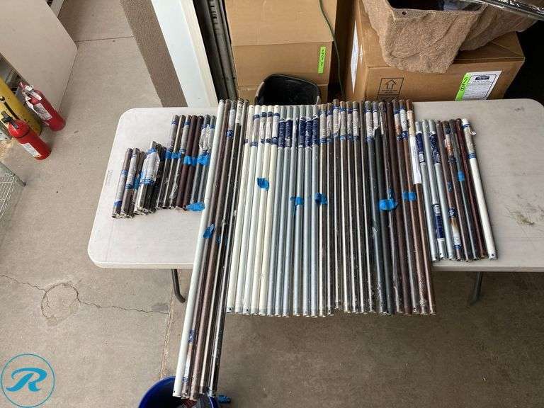 (56) New- Assorted Universal Ceiling Fan Downrod (all different sizes see photos) (total of approx 56 items) - Roller Auctions