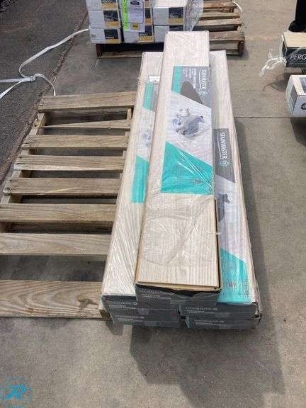 (5) New- STAINMASTER PetProtect Lafayette Chestnut 12-mm T x 7-1/2-in W x 50-in L Waterproof Laminate Flooring ( 23.69-sq ft / Carton ) (total of 118.45 sq ft total) - Roller Auctions