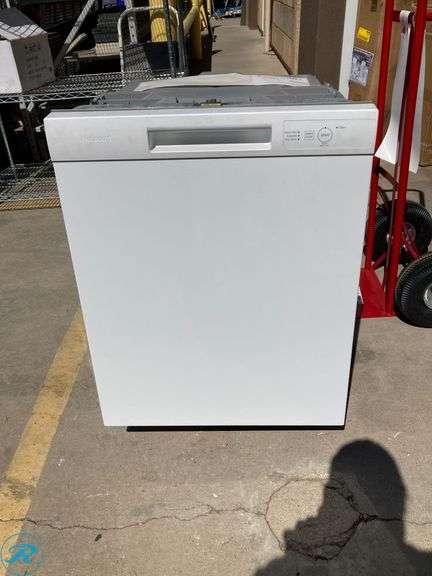 (1) New Out of Box- Hotpoint 24-in Front Control Built-in Dishwasher ( White ) , 60-Decibel Standard Sound Level (some minor scratches see photos) - Roller Auctions