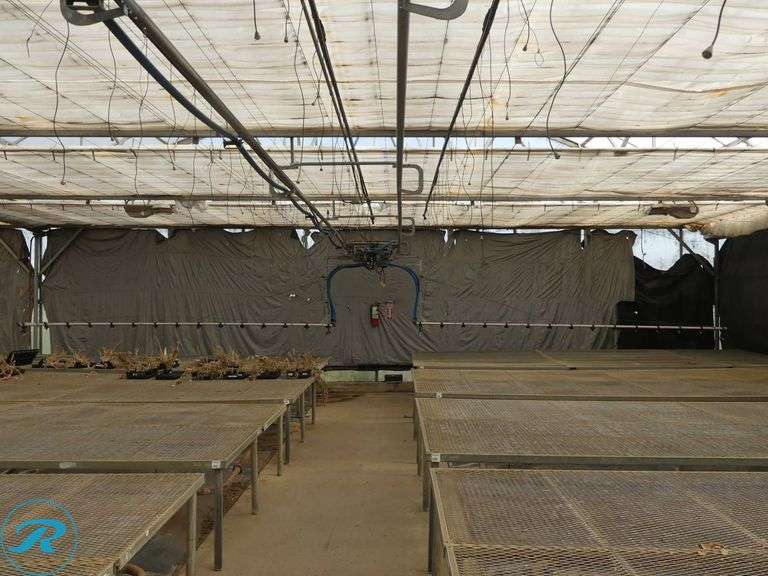 GTI Common Sense Greenhouse 30′ Boom Irrigation System, 120′ Travel Rail, 100′ On-Rail Hose - Roller Auctions