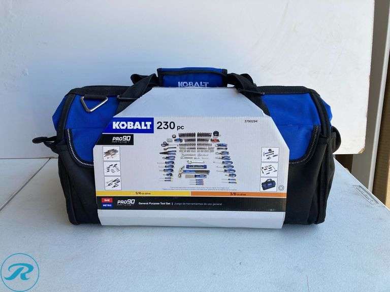 (1) New- Kobalt 230 -Piece Chrome Household Tool Set with Soft Case (total of 1) - Roller Auctions