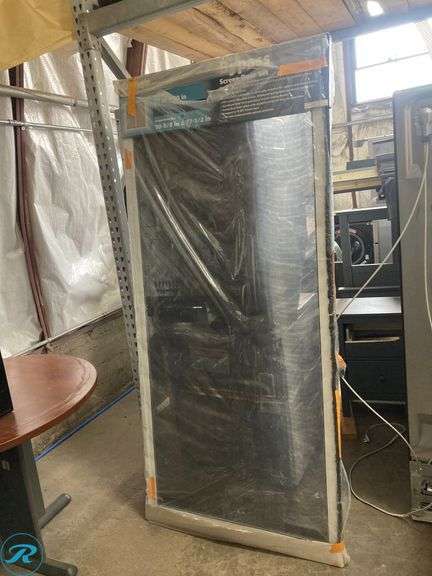 (1) New- RELIABILT 72-in x 80-in White Aluminum Sliding Double Screen door (Handle Included) (Total of 1) - Roller Auctions