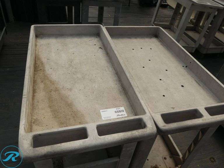 (2) Utility Carts, 2-Tier and 3-Tier - Roller Auctions