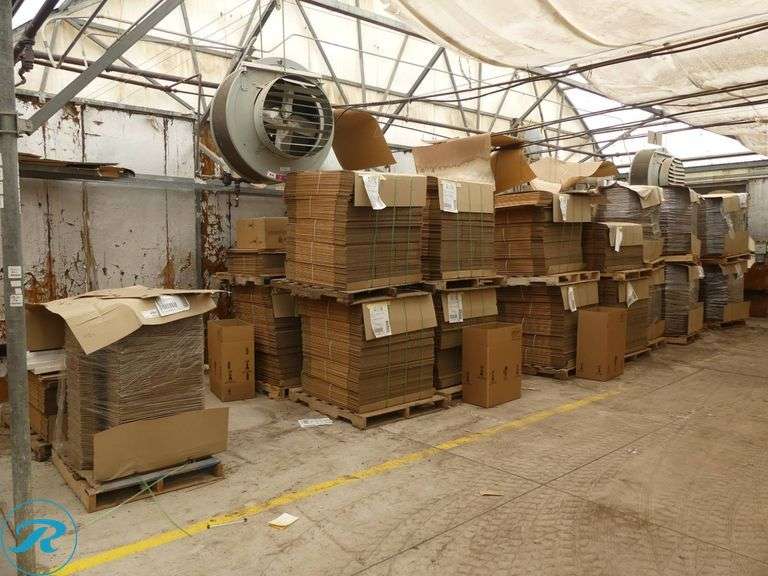 (52) Pallets of Flat Corrugated Cardboard Boxes and Protective Inserts - Roller Auctions