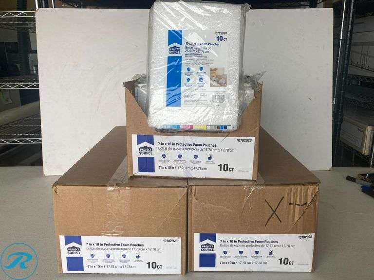 (30) New- Project Source 10 -Pack 7-in x 10-in Foam pouches - Roller Auctions
