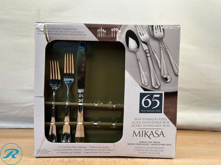 Mikasa: French Countryside 65 pc Flatware Set- New/ (2) Missing Utensils