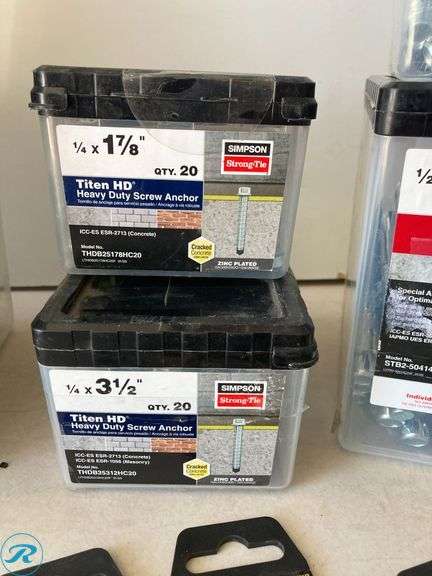 (14) New- Assorted Lot of wedge anchors and drill bits all different sizes (see photos approx 14 items) - Roller Auctions