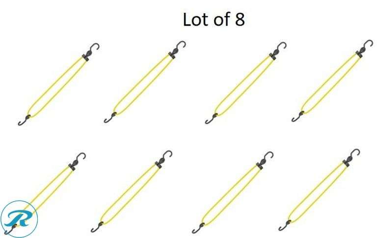 (12) New- (4) SmartStraps 2-in x 6-ft Tie Down 10000-lb Break Strength (8) SmartStraps Assorted Length Adjustable Bungee Cord with Hooks (Total of 12 items) - Roller Auctions