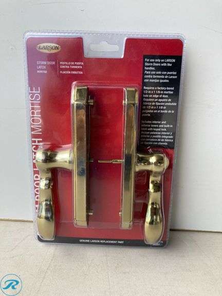 (1) New- LARSON Gold Lockable Storm door Replacement Handleset (Total of 1) - Roller Auctions
