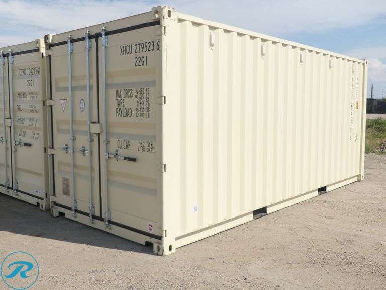 New 20' Steel Storage Container, 8'6" High, 8' Wide, Forklift Pockets