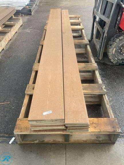 (15) New- (8) Fiberon Good Life 3/4" x 11.75" x 12ft Cabin Square composite Deckboard (7) Fiberon Good Life 3/4" x 7.25" x 12ft Cabin Square Riser - Roller Auctions