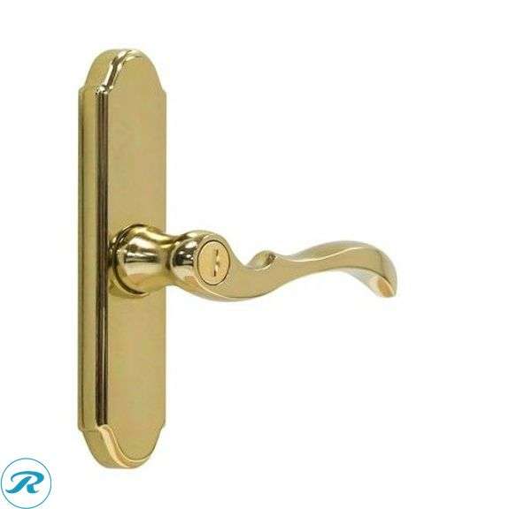 (1) New- LARSON Gold Lockable Storm door Replacement Handleset (Total of 1) - Roller Auctions