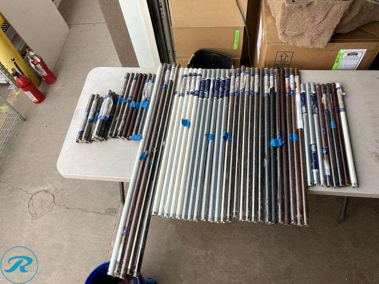 (56) New- Assorted Universal Ceiling Fan Downrod (all different sizes see photos) (total of approx 56 items) - Roller Auctions