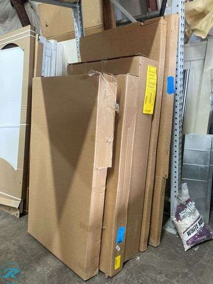(1) New- Laurel Mountain Jackson 5 -Piece 60-in W x 30-in L x 79-in H Rectangle Alcove shower kit ( Right Drain) Base and Wall White Hardware Included (total of 1) - Roller Auctions