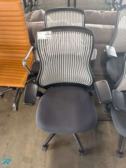 (2) Knoll ReGeneration Flex Back Task Chairs With Hard Casters - Roller Auctions