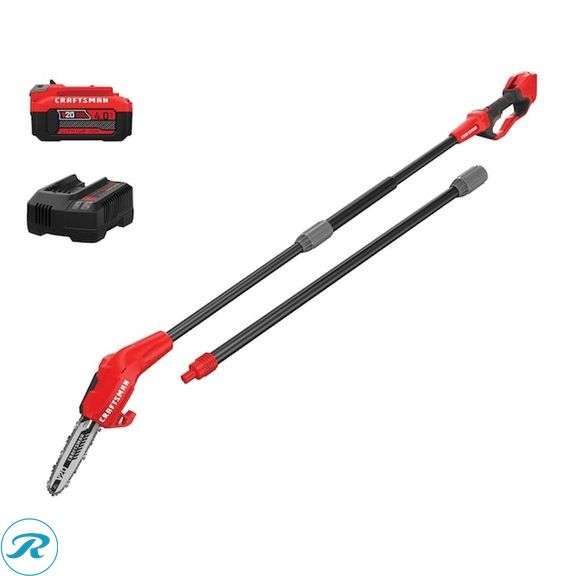 (1) New- CRAFTSMAN V20 20-volt max 8.0-in 4 Ah Battery Pole Saw Battery Included , Charger Included (Total of 1) - Roller Auctions