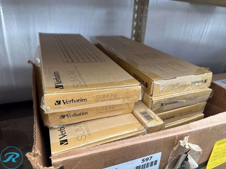 (22) Verbatim Slimline Wired Keyboards with Mouse - Roller Auctions