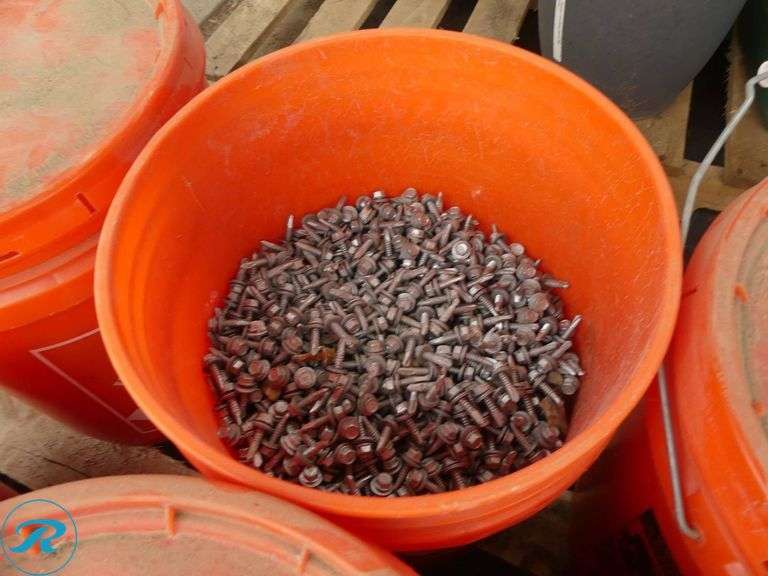 Pallet of Rivets and Screws in 5-Gallon Buckets - Roller Auctions