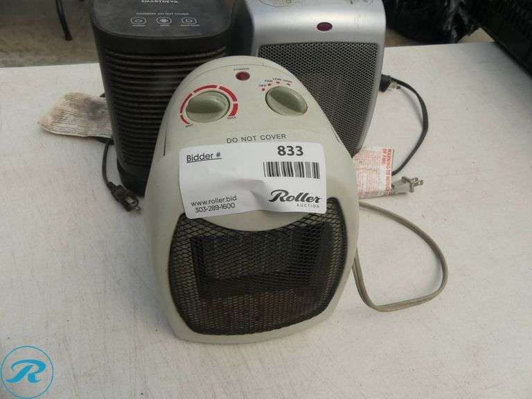 (3) Portable Electric Space Heaters - Roller Auctions