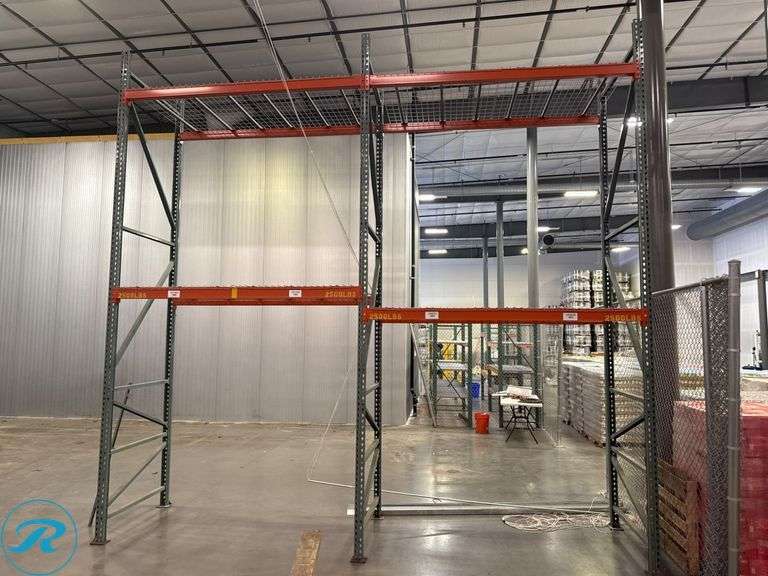 P85 16 Racking Pallet Racking Includes; (7) Uprights, 16' and (18) Crossmembers, 99 ...