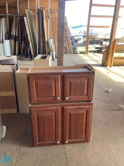 (2) Cabinets (1) wall cabinet 30" x 15" x 12" (has some stains and minor damage (1) wall 30" x 24" x 12 (has some minor damage and Stains SEE PHOTOS)