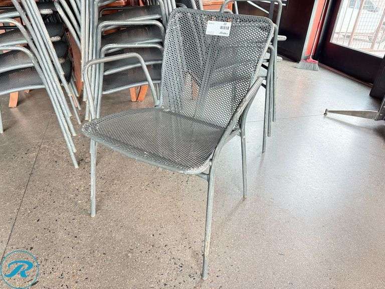 (16) Metal Stackable Patio Chairs