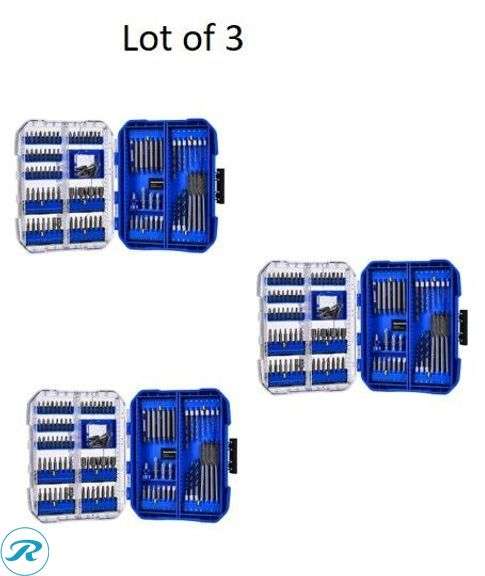 (6) New- (3) Kobalt Screwdriver bit set 65 pc (3) Kobalt Screwdriver bit set 106 pc - Roller Auctions
