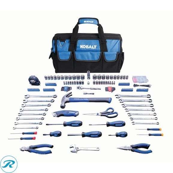 (1) New- Kobalt 267 -Piece Chrome Household Tool Set with Soft Case (total of 1 Tool Set with Case) - Roller Auctions