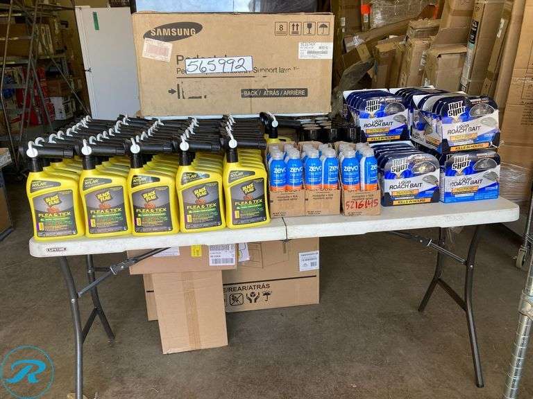 (100 items) New- Assorted Lot of Flea and Roach Bait and Mosquito Repellent (Total of approx 100 items) - Roller Auctions
