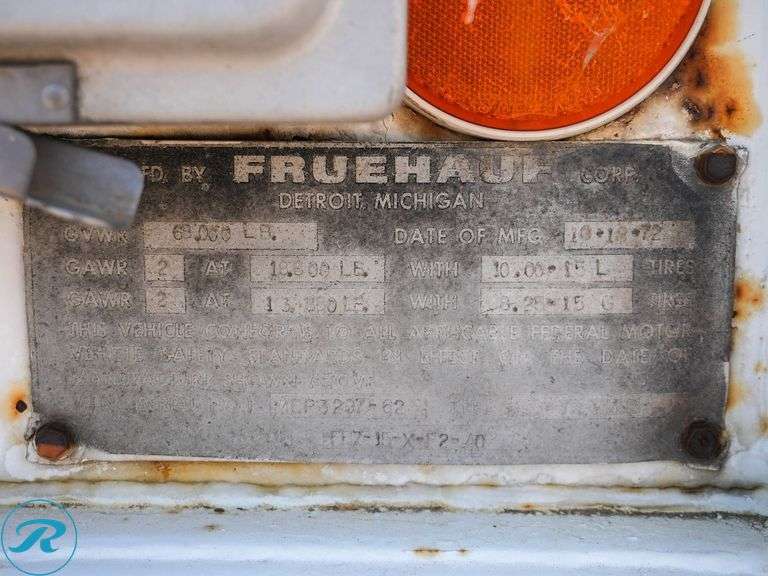 1972 Fruehauf T/A Reefer Trailer - Roller Auctions