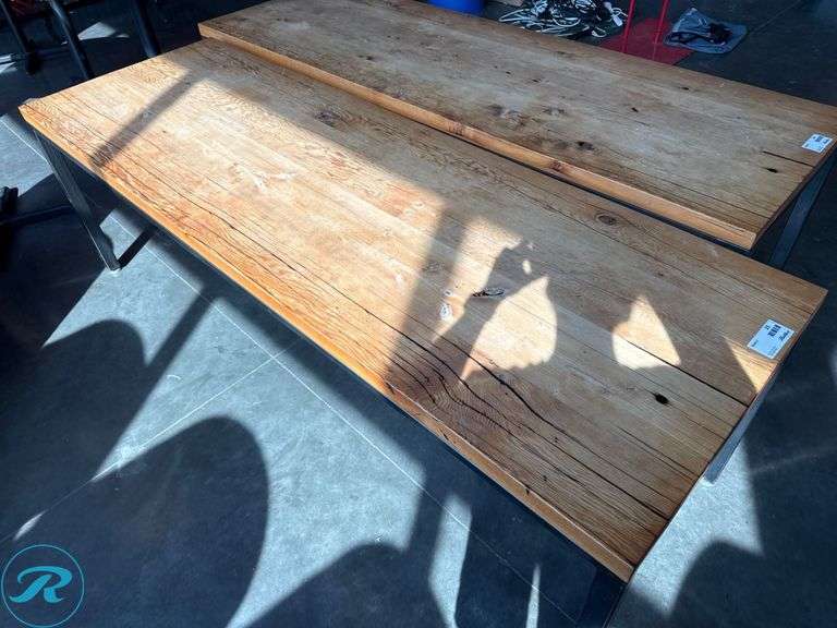 Wood and Metal Dining Table, 32” x 96” - Roller Auctions