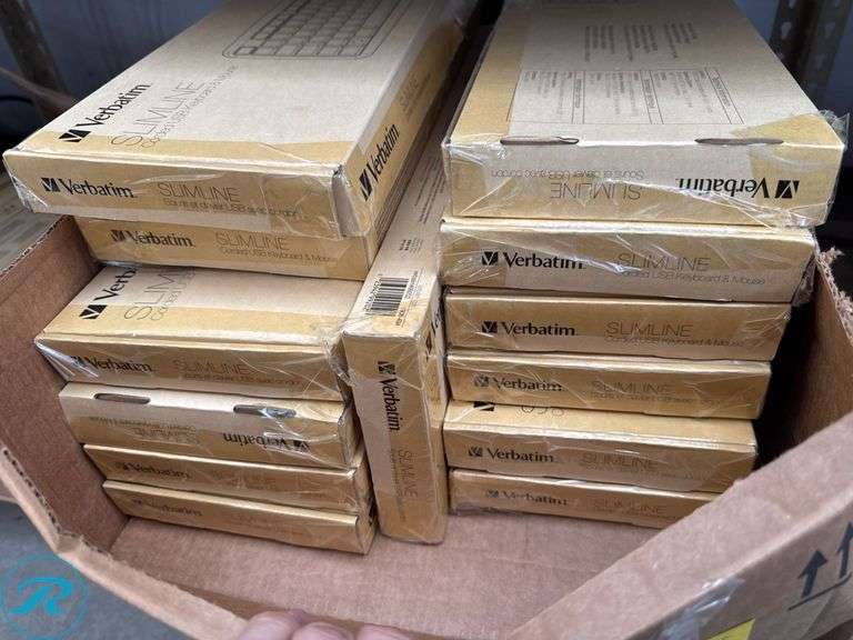 (22) Verbatim Slimline Wired Keyboards with Mouse - Roller Auctions
