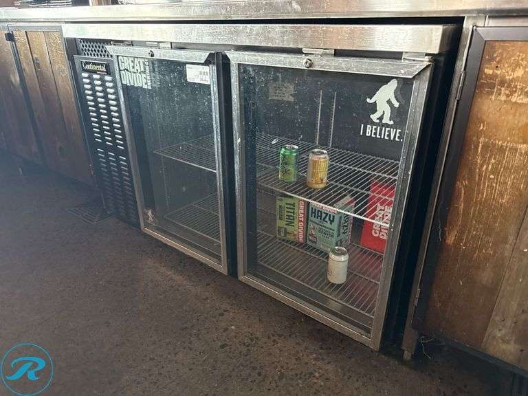 Continental Refrigerator Model BBC59-GD 2-Door Back Bar Display Cooler - Roller Auctions